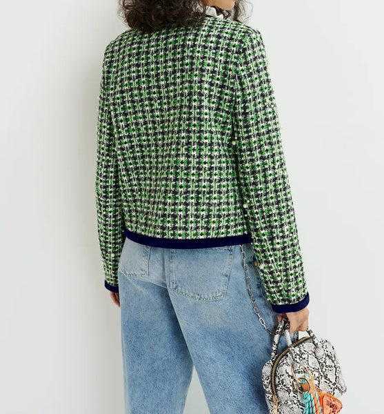 Veste Enfant Mrs Tweed Vert Bonbon Taille 30 – Marque FOXLEY, Occasion En Bon état, Style Ajusté