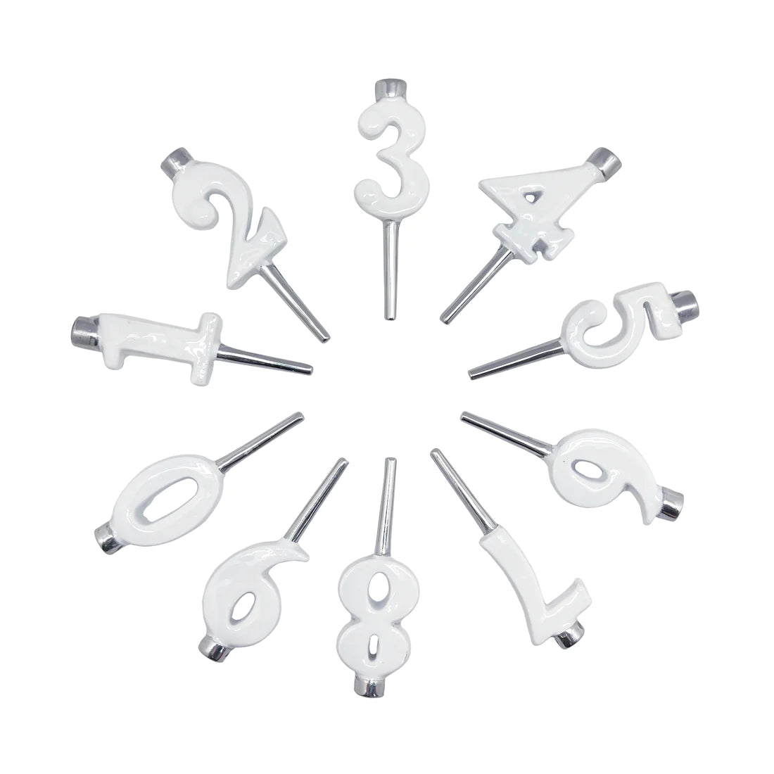 Colored Candle Number Holder Set