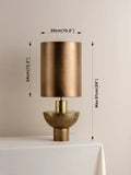 Editions brass lamp with + aged brass shade