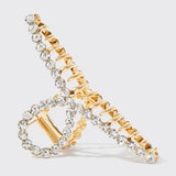 Metal Rhinestone Loop Claw