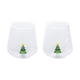 Christmas Molded Tree Stemless Wine