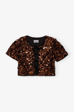 Bitter Chocolate Sequins Blouse