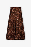 Bitter Chocolate Sequins Maxi Skirt