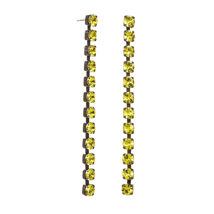 Berenike Earrings in Gunmetal Bright Yellow
