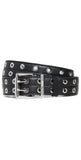 Double Eyelet Faux Leather Belt