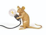 Gold Plated Mouse Resin Night Light Set of 3