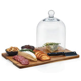 Acaciawood Cheese Board Serving Set with Glass Dome