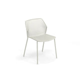 high end white metal outdoor dining chair