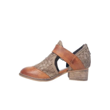 Charlie Woven Leather Bootie Khaki