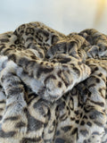 Faux fur outdoor blanket - Navy