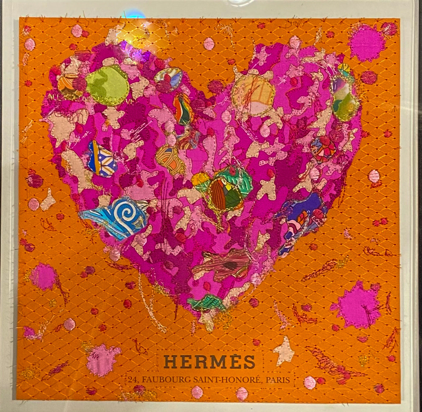 Hermes Graffiti Heart by Stephen Wilson 12 by 12
