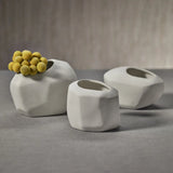 Rock Ceramic Vase - Matte White