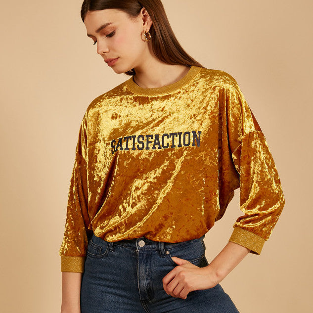 Metallic gold online sweatshirt