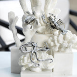 Decorative Silver Prawn Figurine