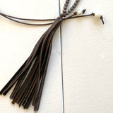 Sterling Silver Bead on Leather - with Tassel