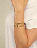 Gold-plated metal small stirrup bracelet
