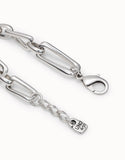 Silver-plated metal bracelet